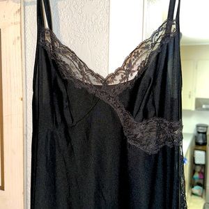 Long black slip dress/lingerie